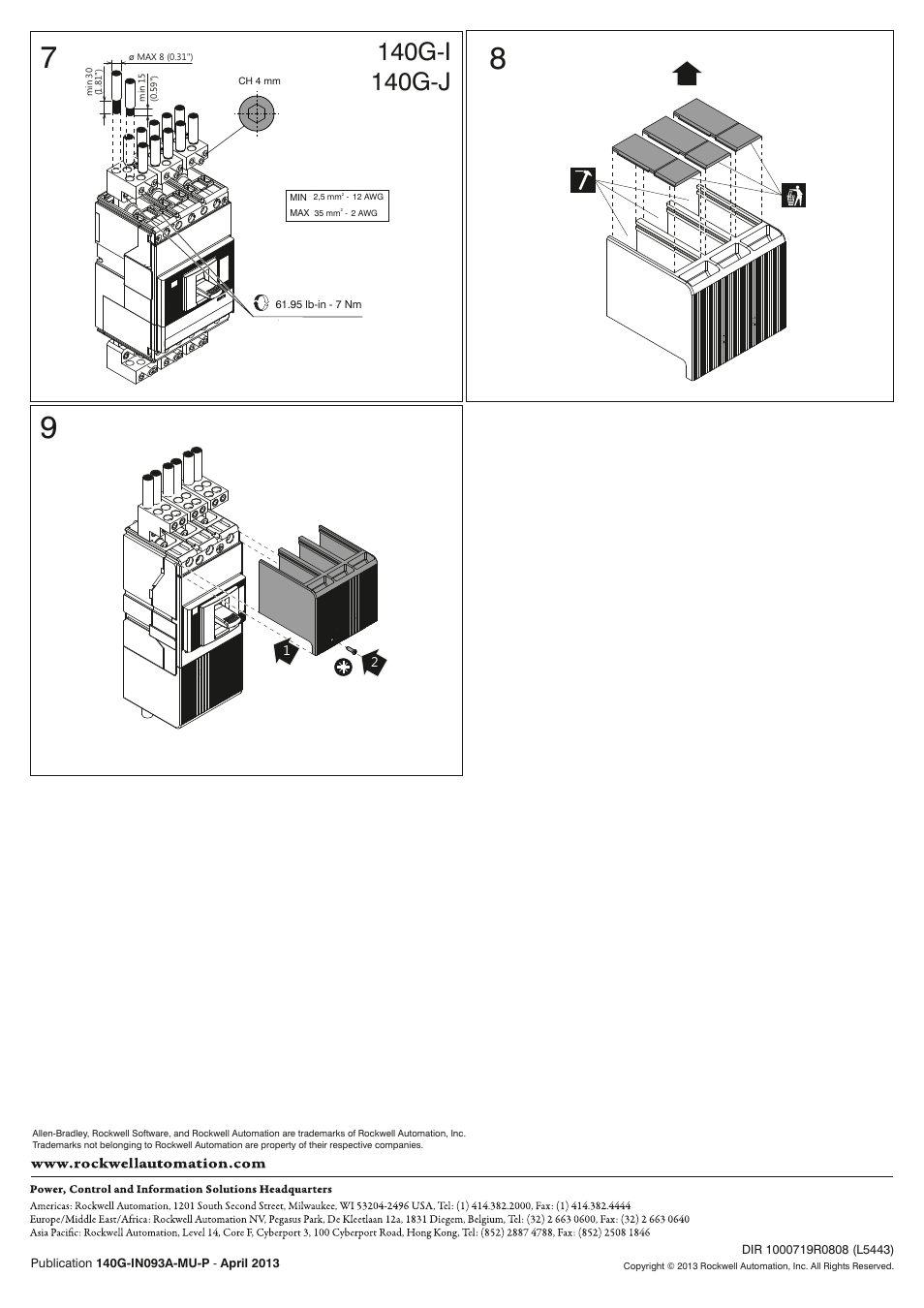 Rockwell Automation 140G-x-MTL63_MTL64 Multi-Cable Terminal Lugs User Manual | Page 3 / 3