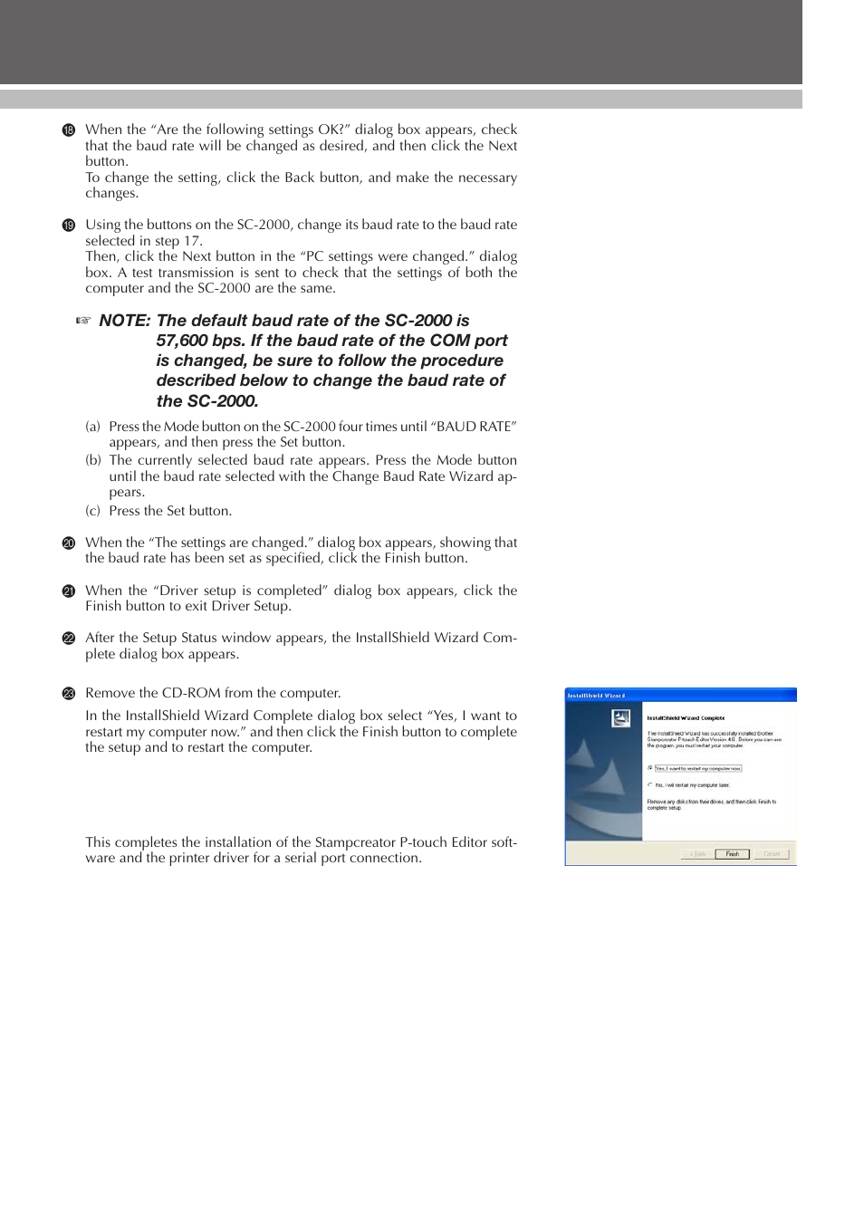 Set up | Brother SC-2000 User Manual | Page 12 / 64