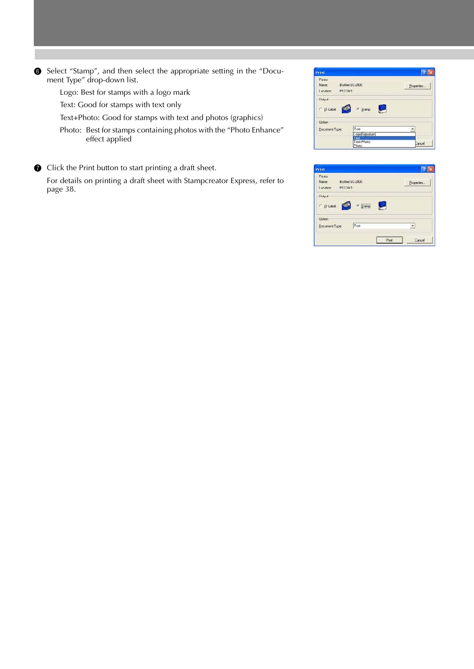 Desigining a stamp, Making a stamp | Brother SC-2000 User Manual | Page 45 / 64