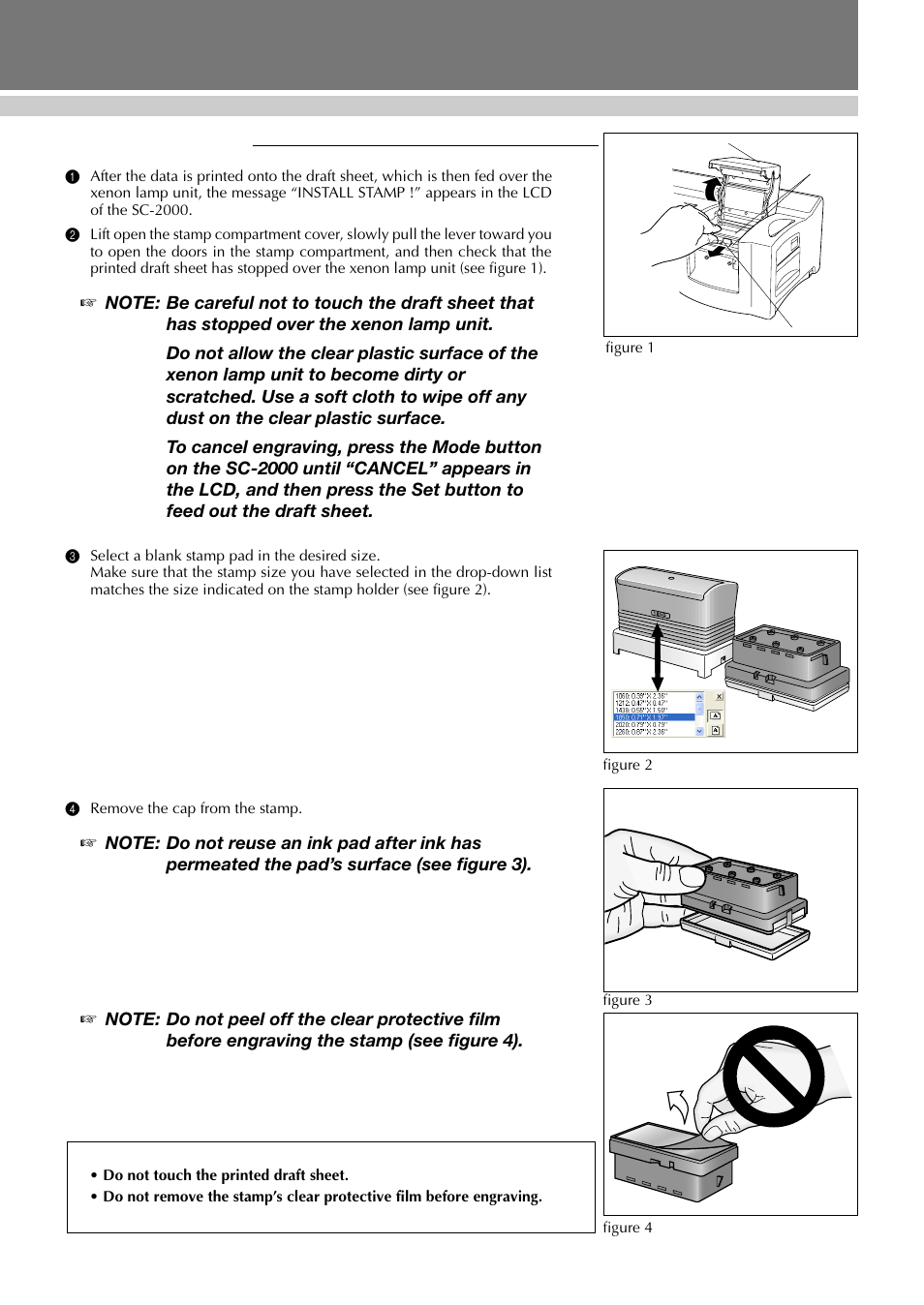 Engraving a stamp, Making a stamp | Brother SC-2000 User Manual | Page 46 / 64