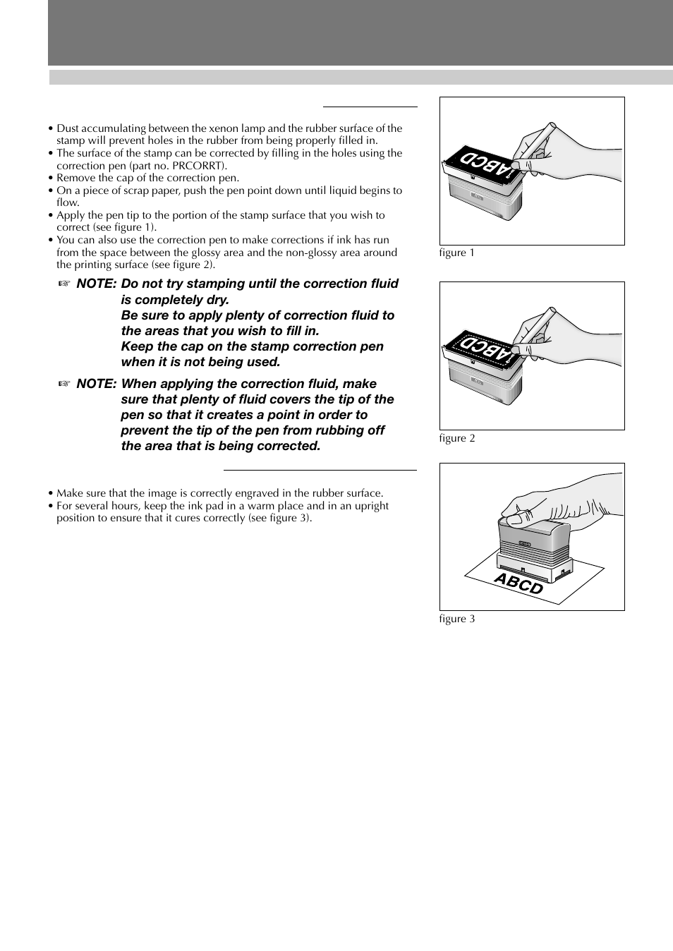 Desigining a stamp, Correcting an imperfect stamp surface, Cure time imperfections | Care & troubleshooting | Brother SC-2000 User Manual | Page 53 / 64