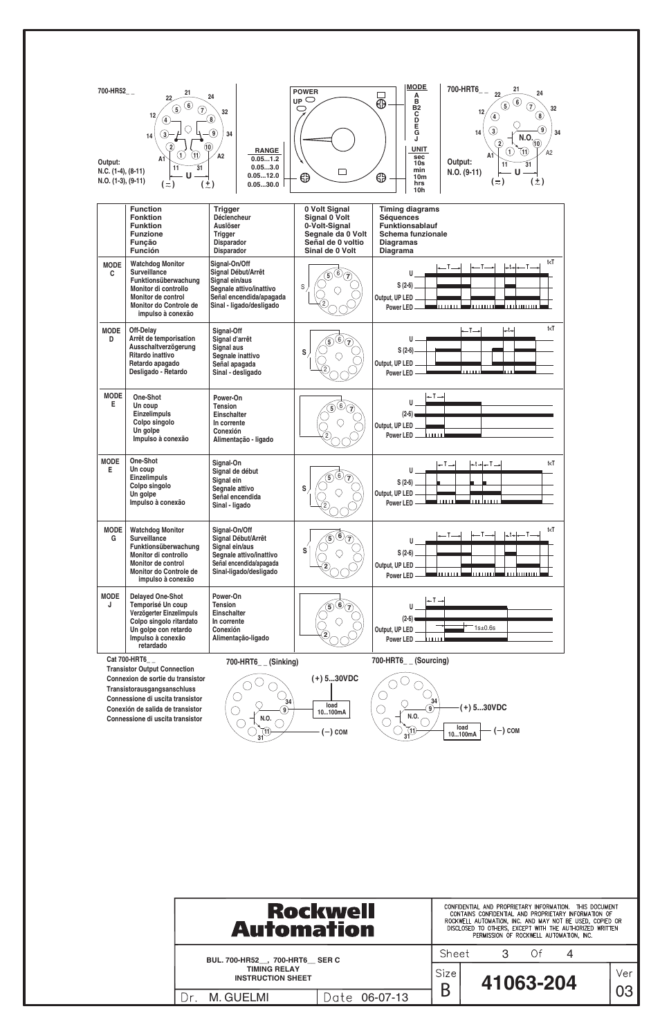 Rockwell Automation 700-HR52xx_HRT6xx Electronic Timer User Manual | Page 3 / 4