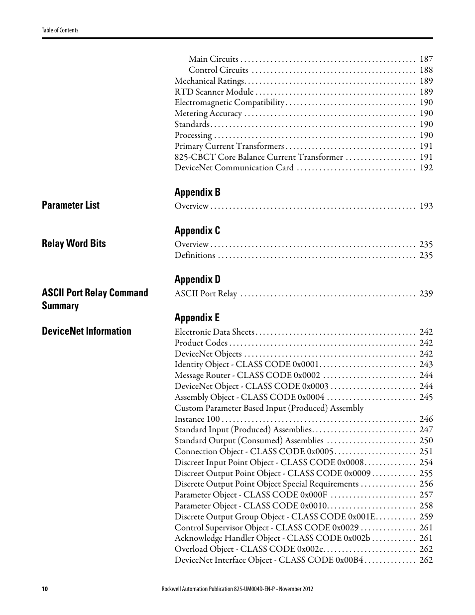 Rockwell Automation 825-P Modular Protection System for Motors User Manual User Manual | Page 10 / 266