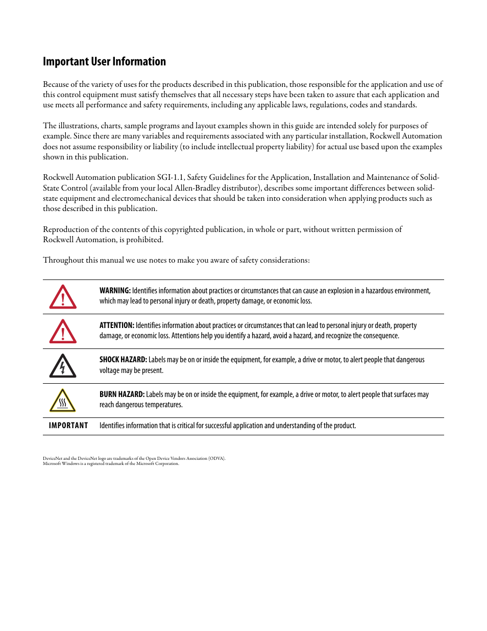 Important user information | Rockwell Automation 825-P Modular Protection System for Motors User Manual User Manual | Page 2 / 266