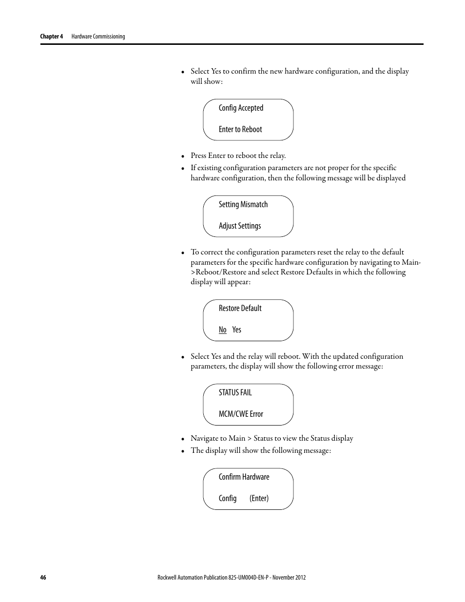 Rockwell Automation 825-P Modular Protection System for Motors User Manual User Manual | Page 46 / 266