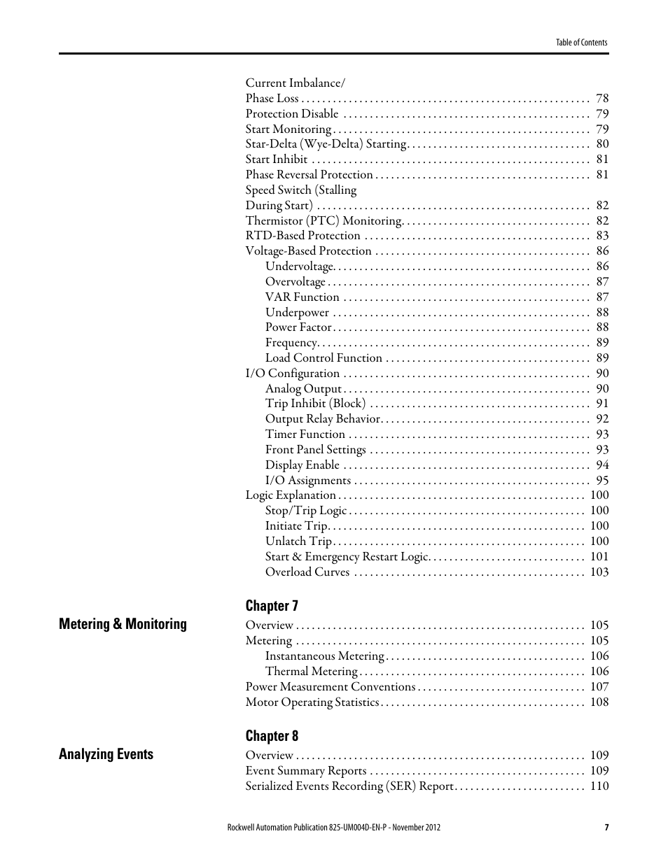 Rockwell Automation 825-P Modular Protection System for Motors User Manual User Manual | Page 7 / 266