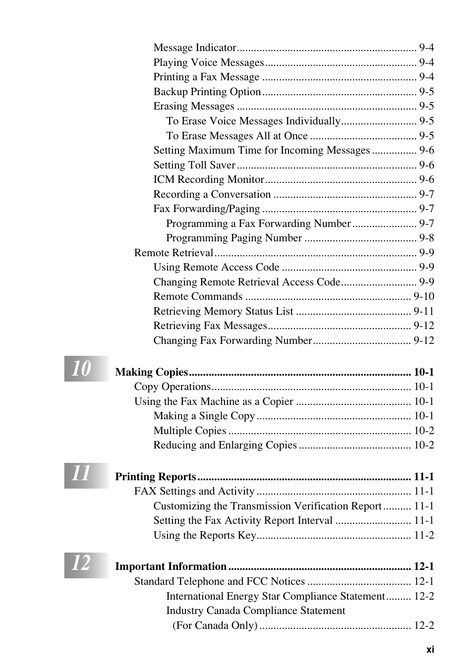 Brother Fax-885MC User Manual | Page 13 / 108