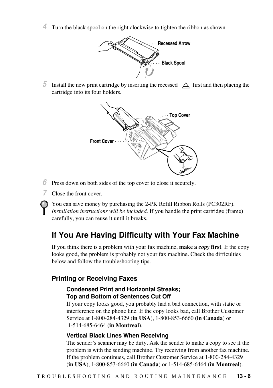 If you are having difficulty with your fax machine | Brother Fax-885MC User Manual | Page 95 / 108