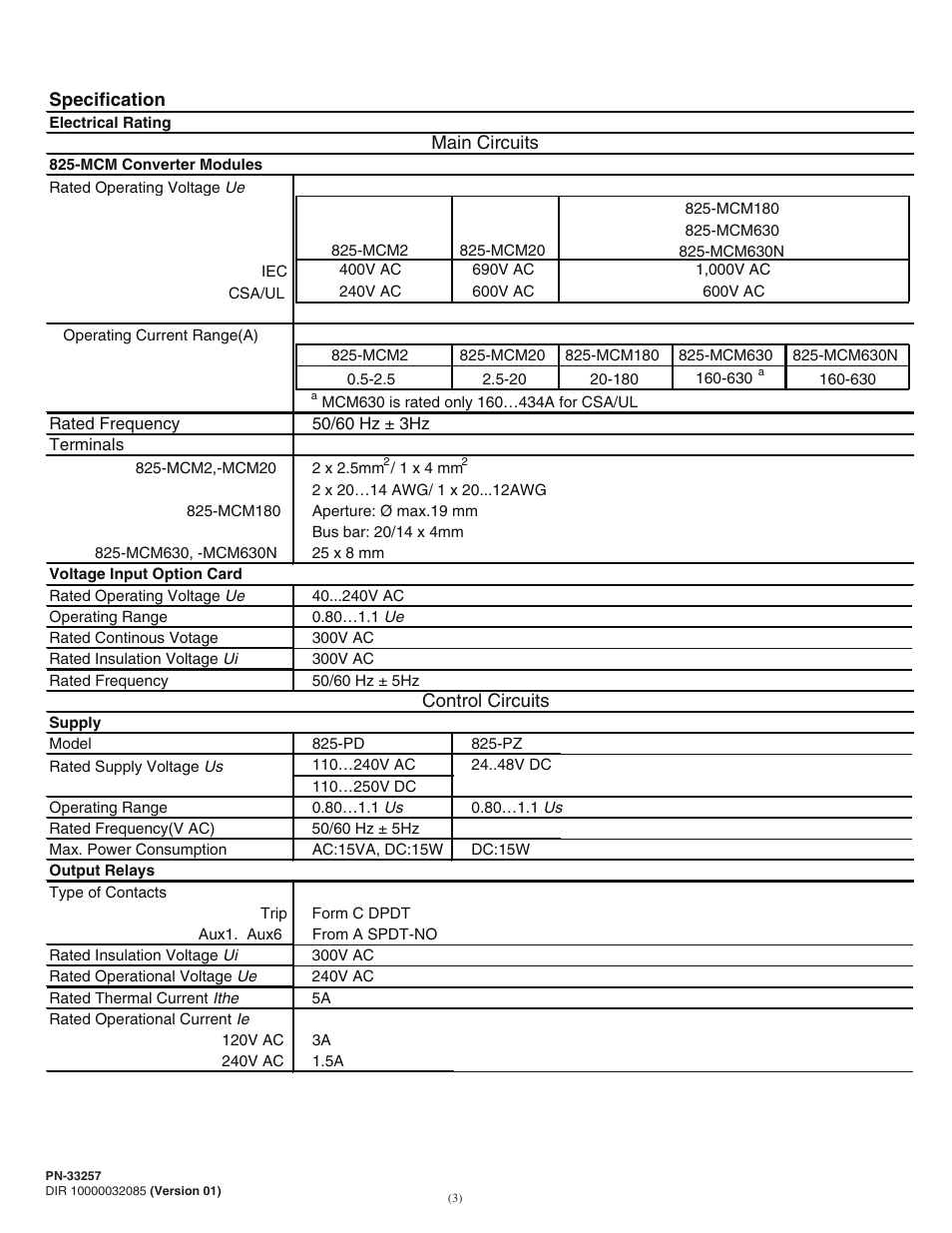 Rockwell Automation 825-P_ Bul 825 Motor Protection Relay Installation User Manual | Page 3 / 4