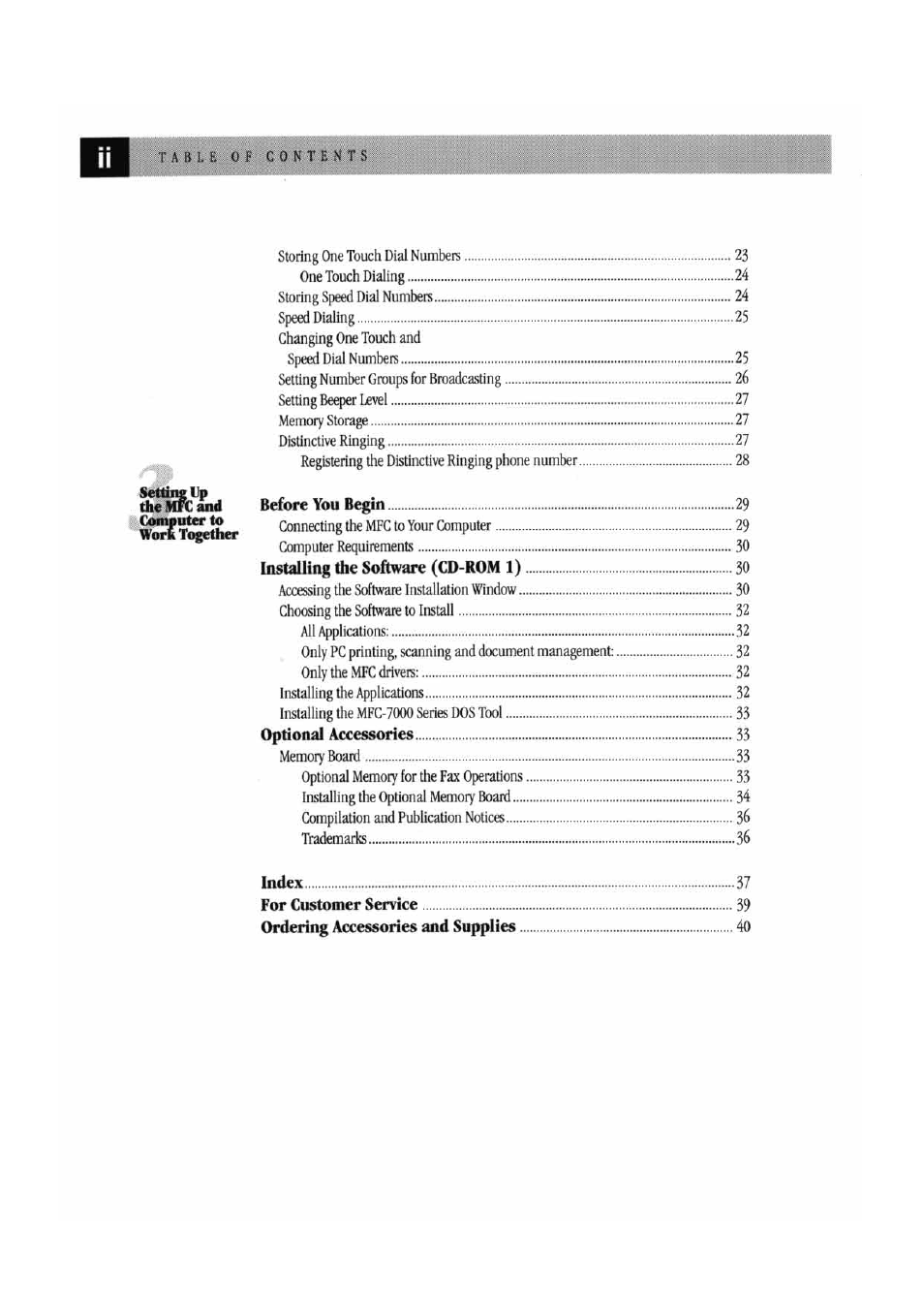 Brother MFC 7000FC User Manual | Page 4 / 45