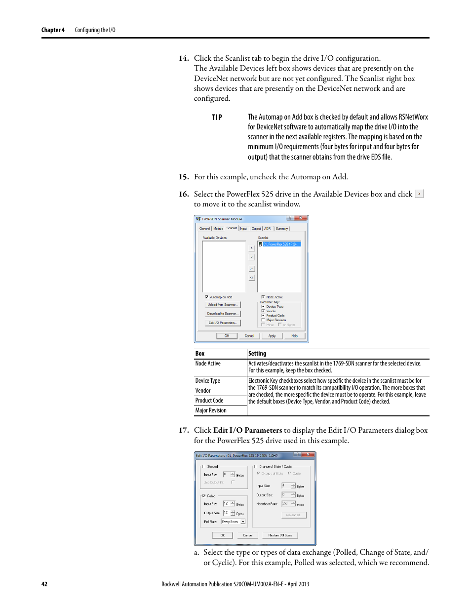 Rockwell Automation 25-COMM-D PowerFlex 525 DeviceNet Adapter User Manual | Page 42 / 140