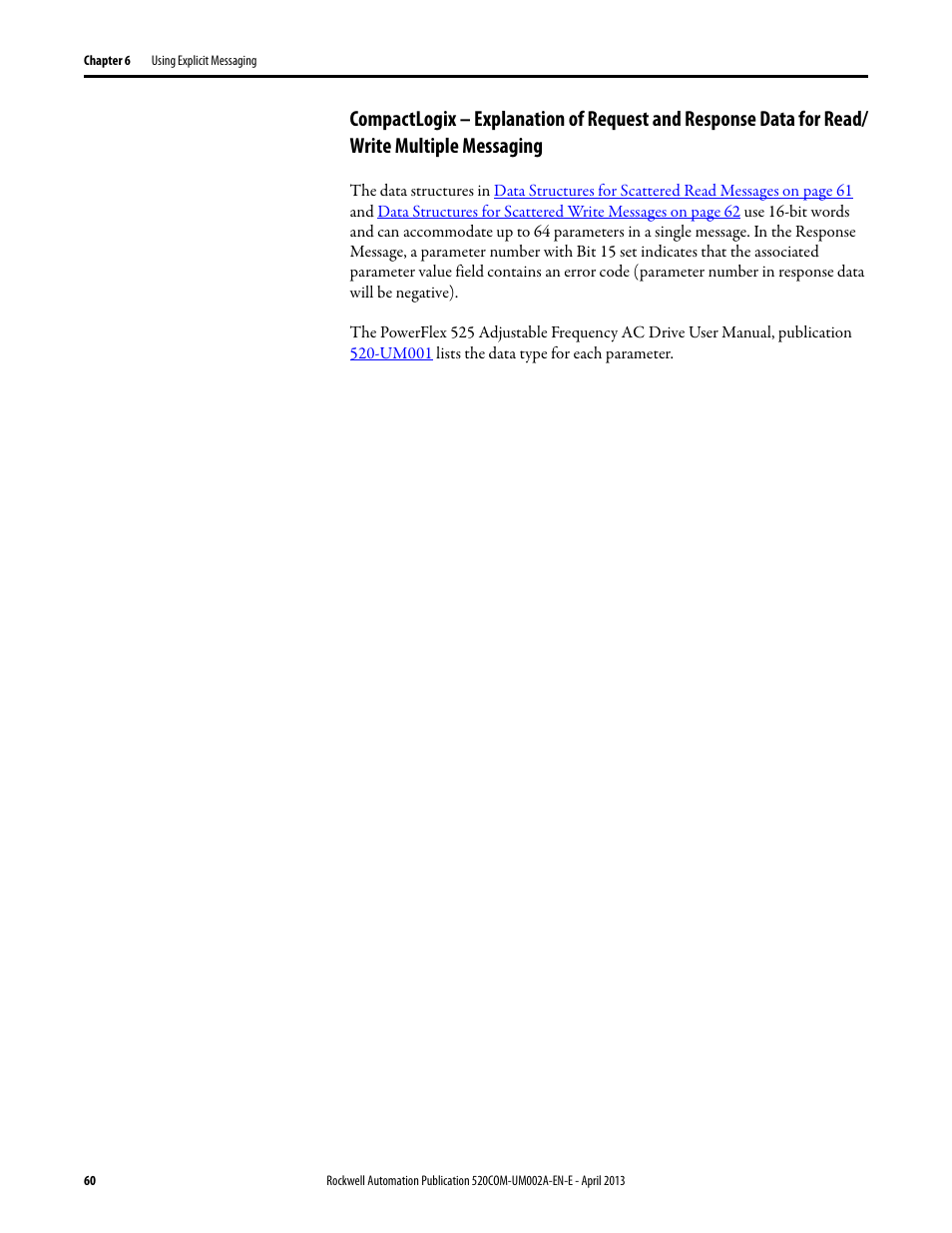 Rockwell Automation 25-COMM-D PowerFlex 525 DeviceNet Adapter User Manual | Page 60 / 140