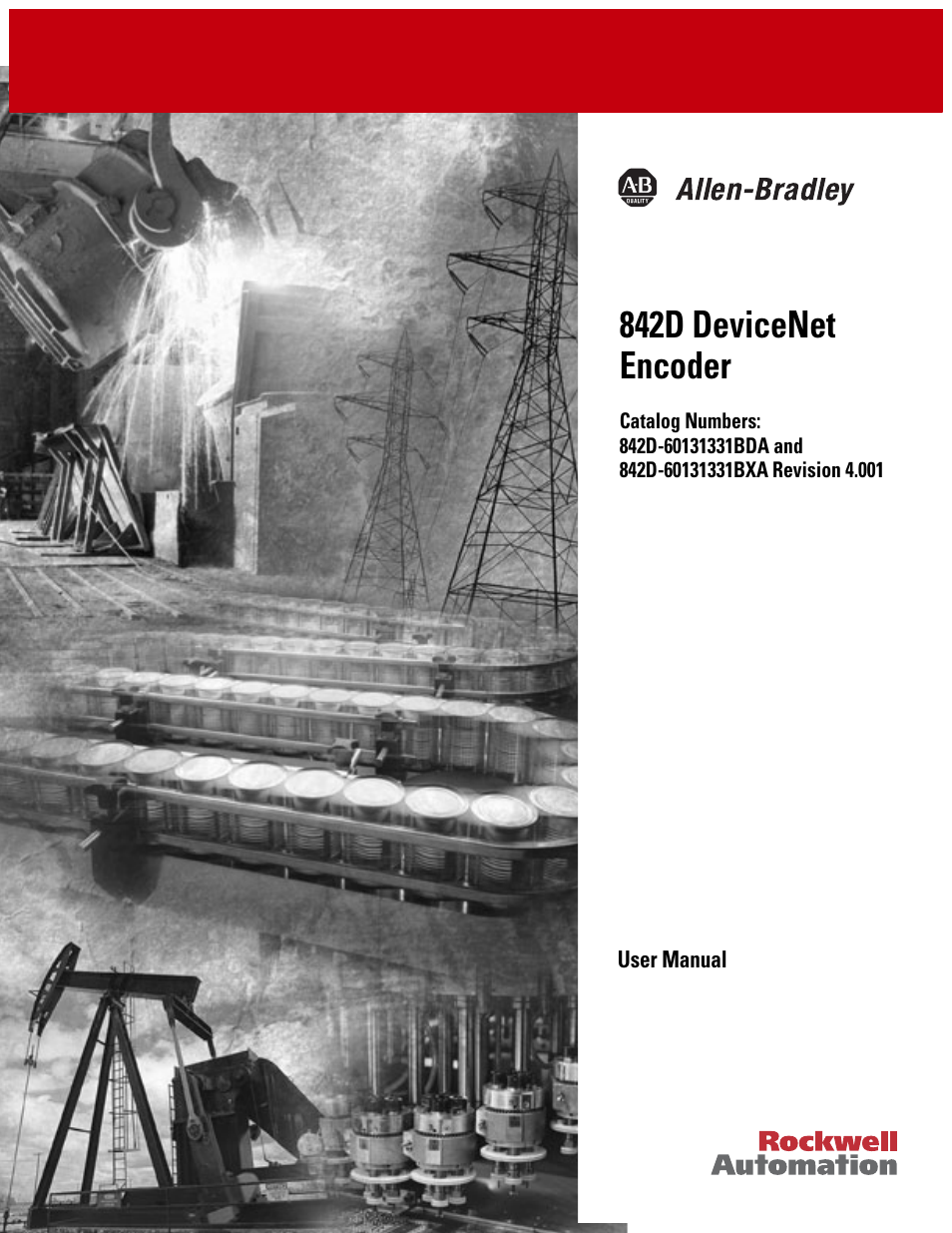 Rockwell Automation 842D-60131331BXA DeviceNet Encoder User Manual User Manual | 58 pages