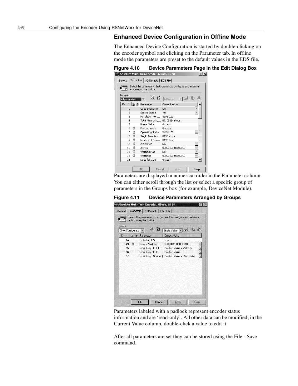 Enhanced device configuration in offline mode | Rockwell Automation 842D-60131331BXA DeviceNet Encoder User Manual User Manual | Page 24 / 58