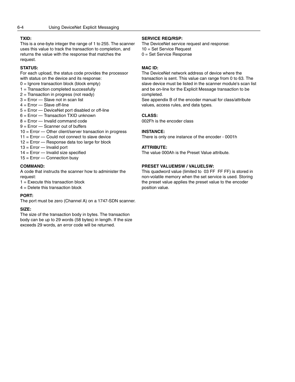 Rockwell Automation 842D-60131331BXA DeviceNet Encoder User Manual User Manual | Page 38 / 58