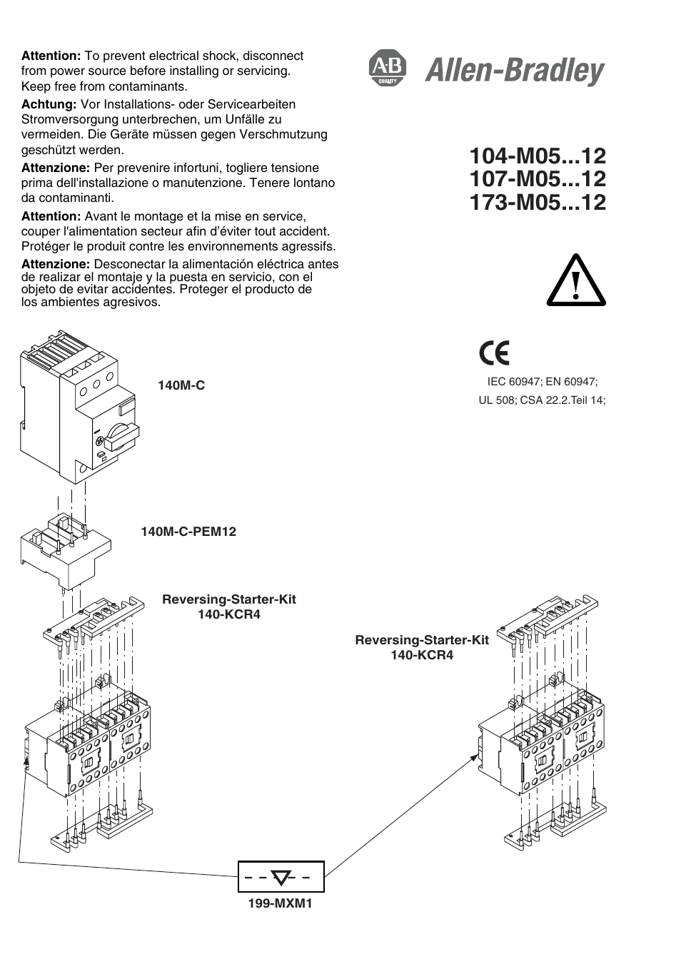 Rockwell Automation 140M Connection Module 140M - 100-M05...12 User Manual | 2 pages