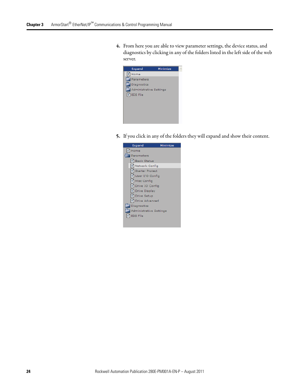 Rockwell Automation 284E ArmorStart EtherNet IP Communications and Control Programming Manual User Manual | Page 24 / 90