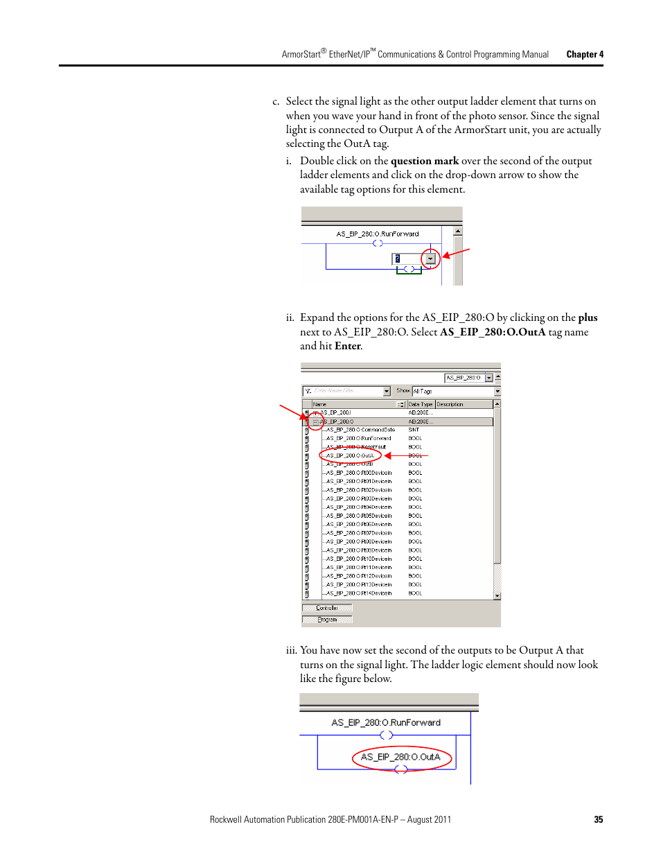 Rockwell Automation 284E ArmorStart EtherNet IP Communications and Control Programming Manual User Manual | Page 35 / 90