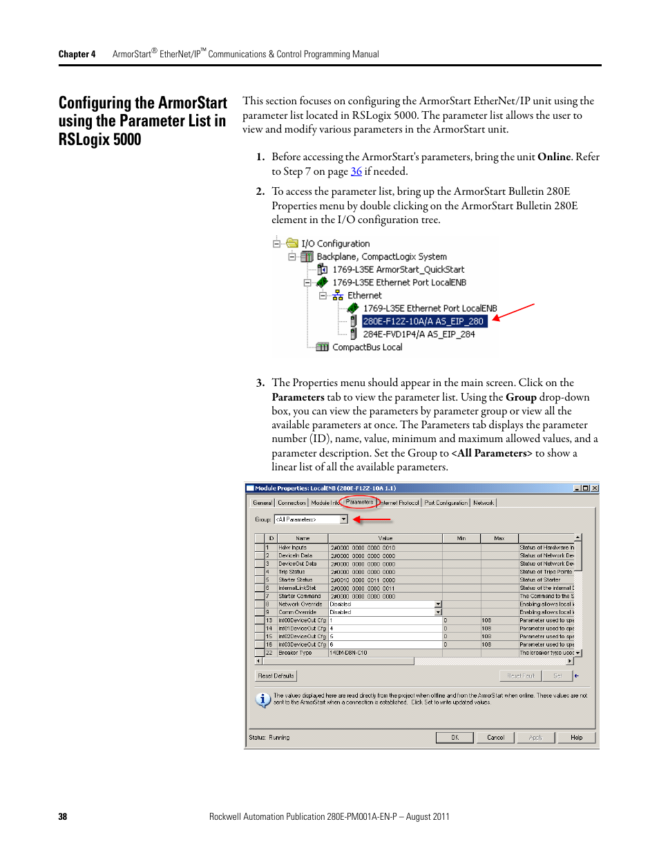 Rockwell Automation 284E ArmorStart EtherNet IP Communications and Control Programming Manual User Manual | Page 38 / 90