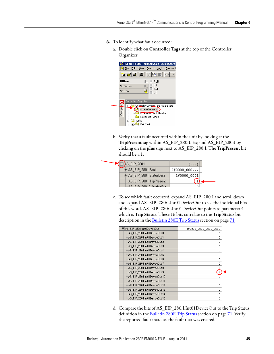 Rockwell Automation 284E ArmorStart EtherNet IP Communications and Control Programming Manual User Manual | Page 45 / 90