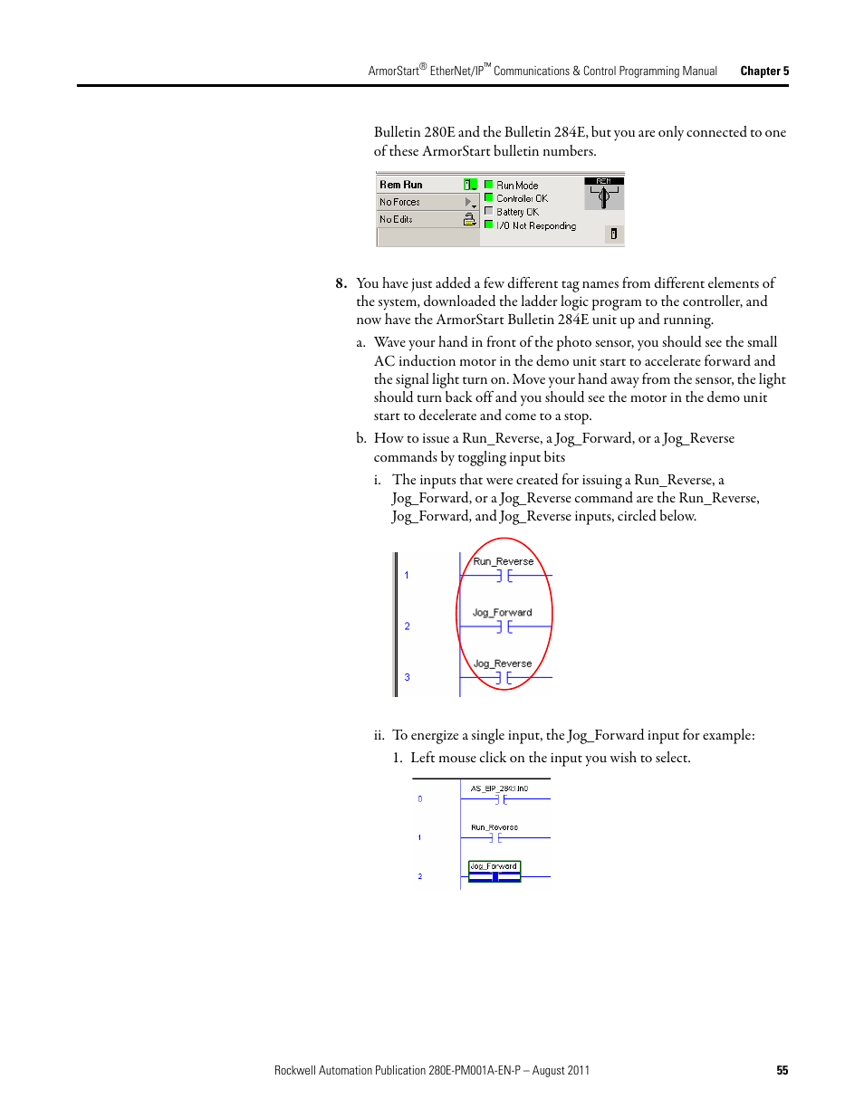 Rockwell Automation 284E ArmorStart EtherNet IP Communications and Control Programming Manual User Manual | Page 55 / 90