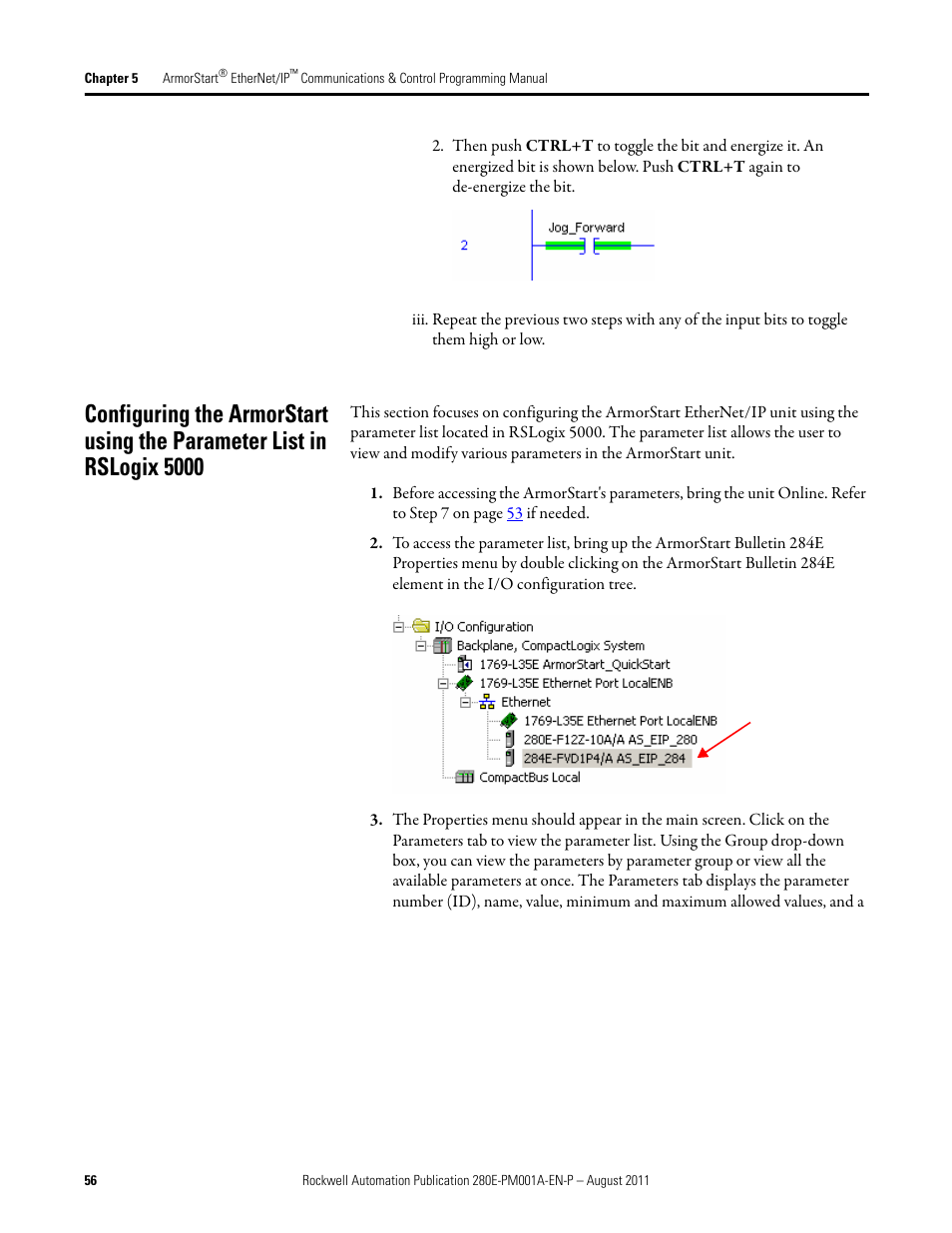 Rockwell Automation 284E ArmorStart EtherNet IP Communications and Control Programming Manual User Manual | Page 56 / 90