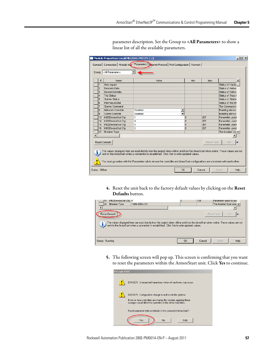 Rockwell Automation 284E ArmorStart EtherNet IP Communications and Control Programming Manual User Manual | Page 57 / 90