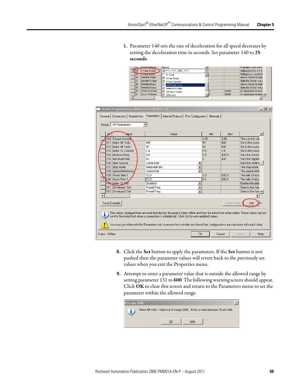 Rockwell Automation 284E ArmorStart EtherNet IP Communications and Control Programming Manual User Manual | Page 59 / 90