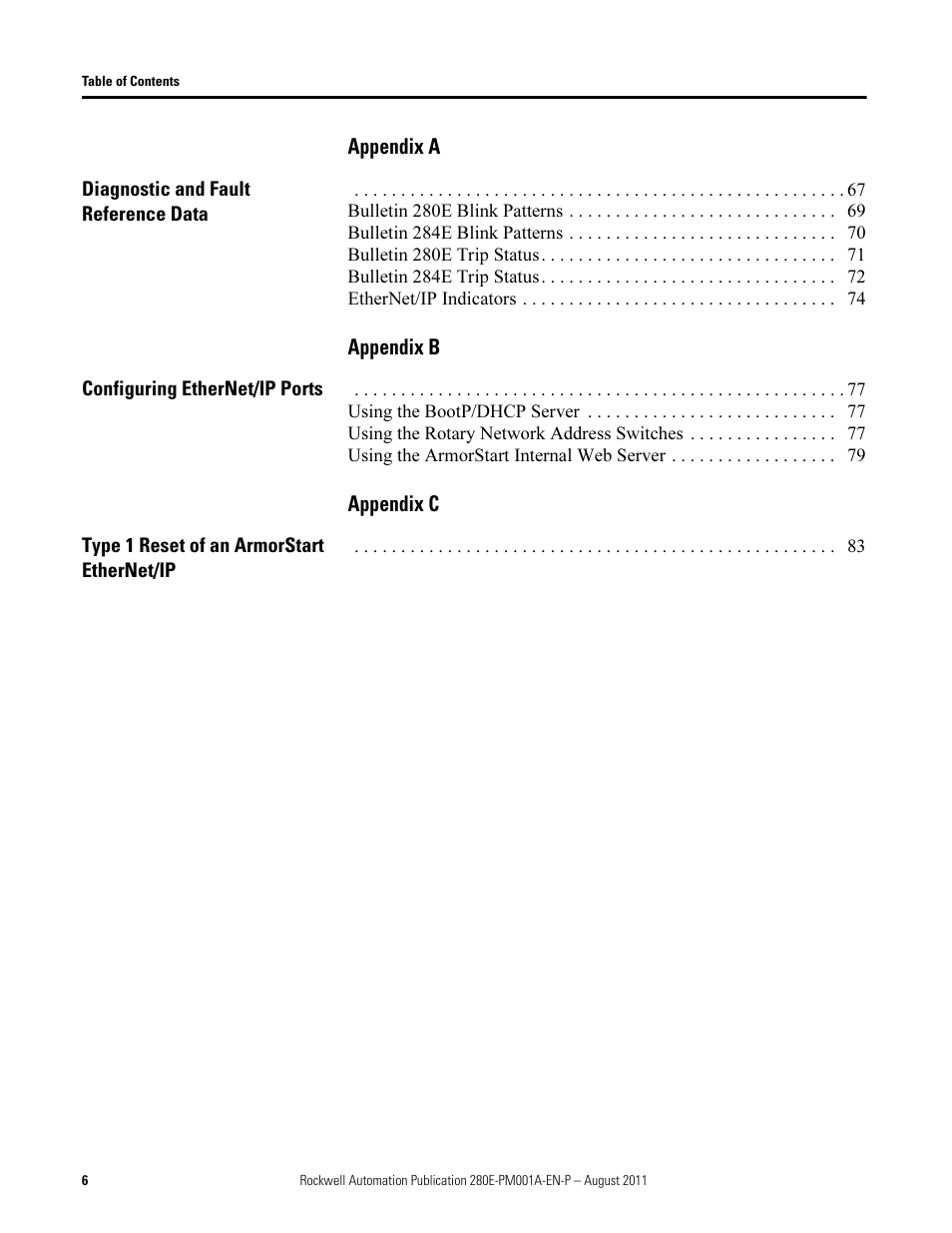 Rockwell Automation 284E ArmorStart EtherNet IP Communications and Control Programming Manual User Manual | Page 6 / 90