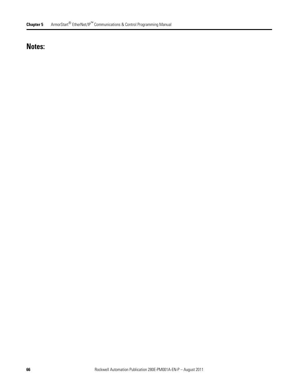 Rockwell Automation 284E ArmorStart EtherNet IP Communications and Control Programming Manual User Manual | Page 66 / 90