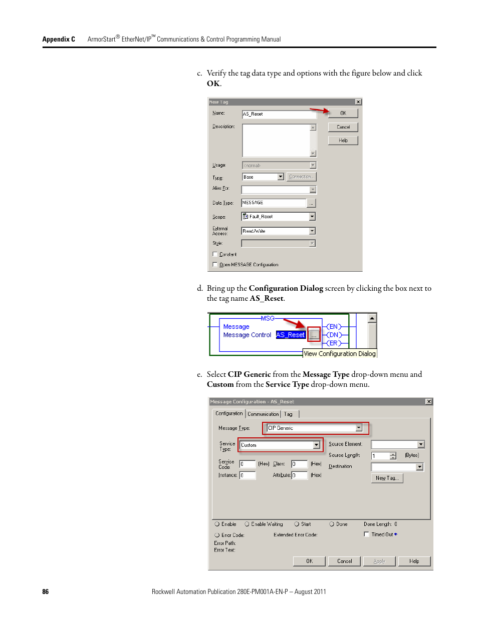 Rockwell Automation 284E ArmorStart EtherNet IP Communications and Control Programming Manual User Manual | Page 86 / 90