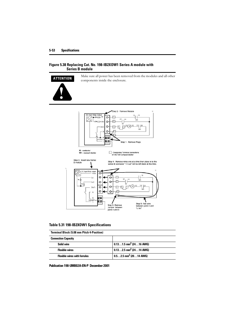 Rockwell Automation 198 Series C Modular DeviceNet Starter Auxiliary User Manual User Manual | Page 112 / 176