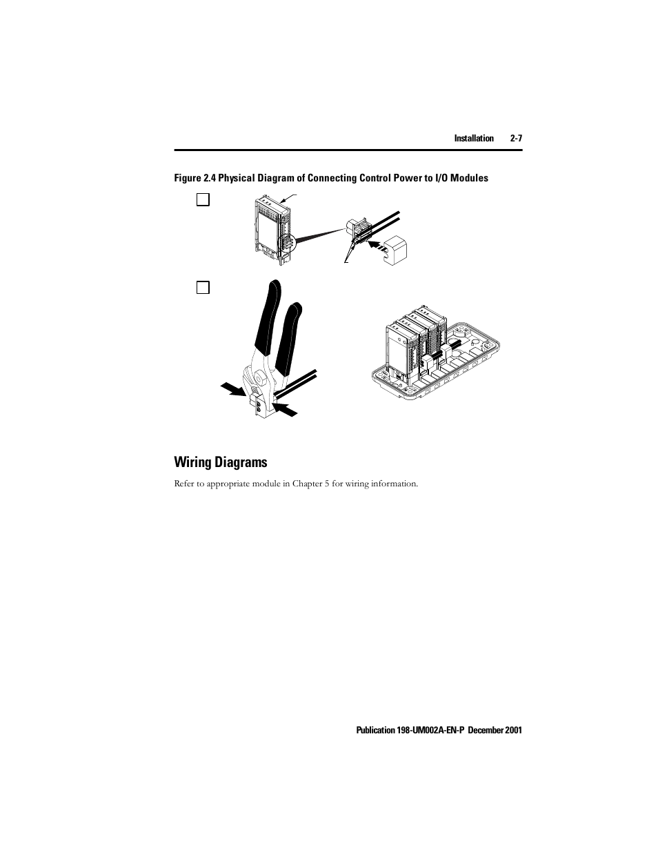 Wiring diagrams, Wiring diagrams -7 | Rockwell Automation 198 Series C Modular DeviceNet Starter Auxiliary User Manual User Manual | Page 21 / 176