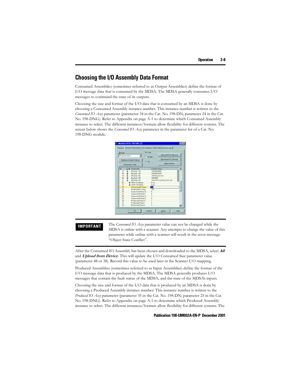 Choosing the i/o assembly data format, Choosing the i/o assembly data format -8 | Rockwell Automation 198 Series C Modular DeviceNet Starter Auxiliary User Manual User Manual | Page 29 / 176