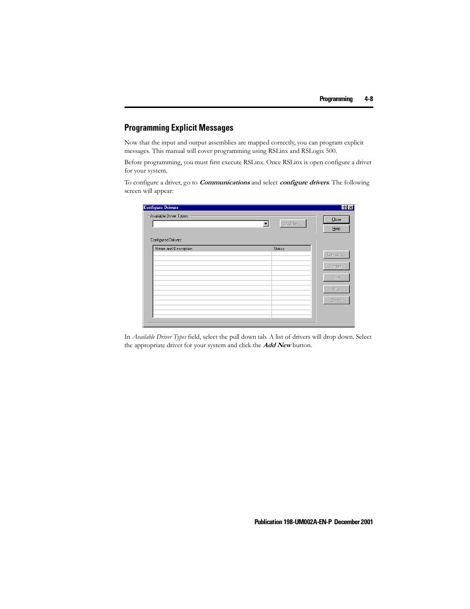 Programming explicit messages, Programming explicit messages -8 | Rockwell Automation 198 Series C Modular DeviceNet Starter Auxiliary User Manual User Manual | Page 55 / 176