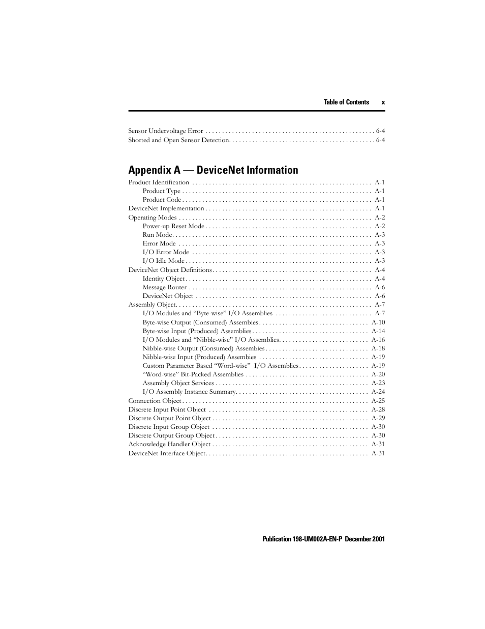 Appendix a — devicenet information | Rockwell Automation 198 Series C Modular DeviceNet Starter Auxiliary User Manual User Manual | Page 9 / 176