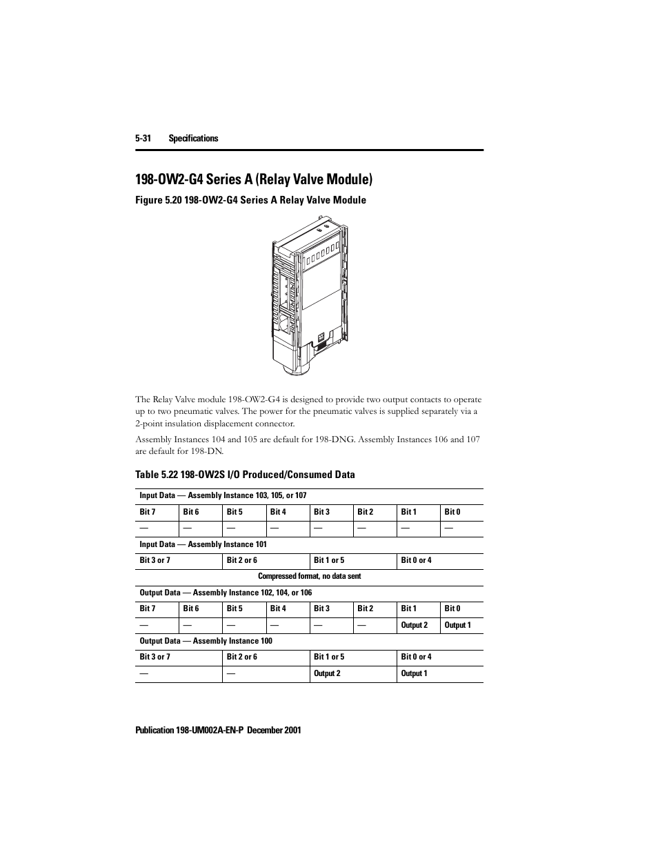 Ow2-g4 series a (relay valve module), Ow2-g4 series a (relay valve module) -31 | Rockwell Automation 198 Series C Modular DeviceNet Starter Auxiliary User Manual User Manual | Page 90 / 176