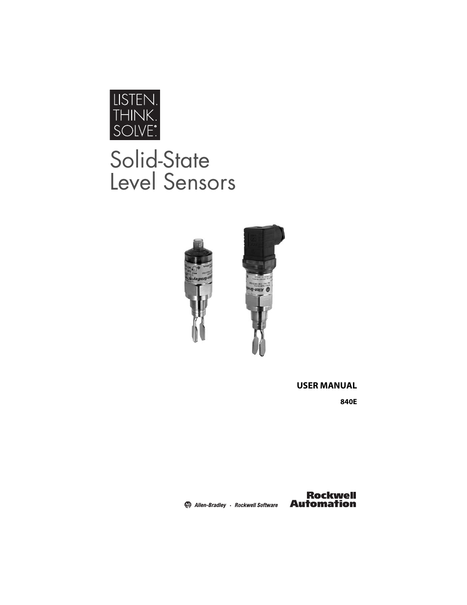Rockwell Automation 840E Solid-State Level Sensors User Manual | 20 pages