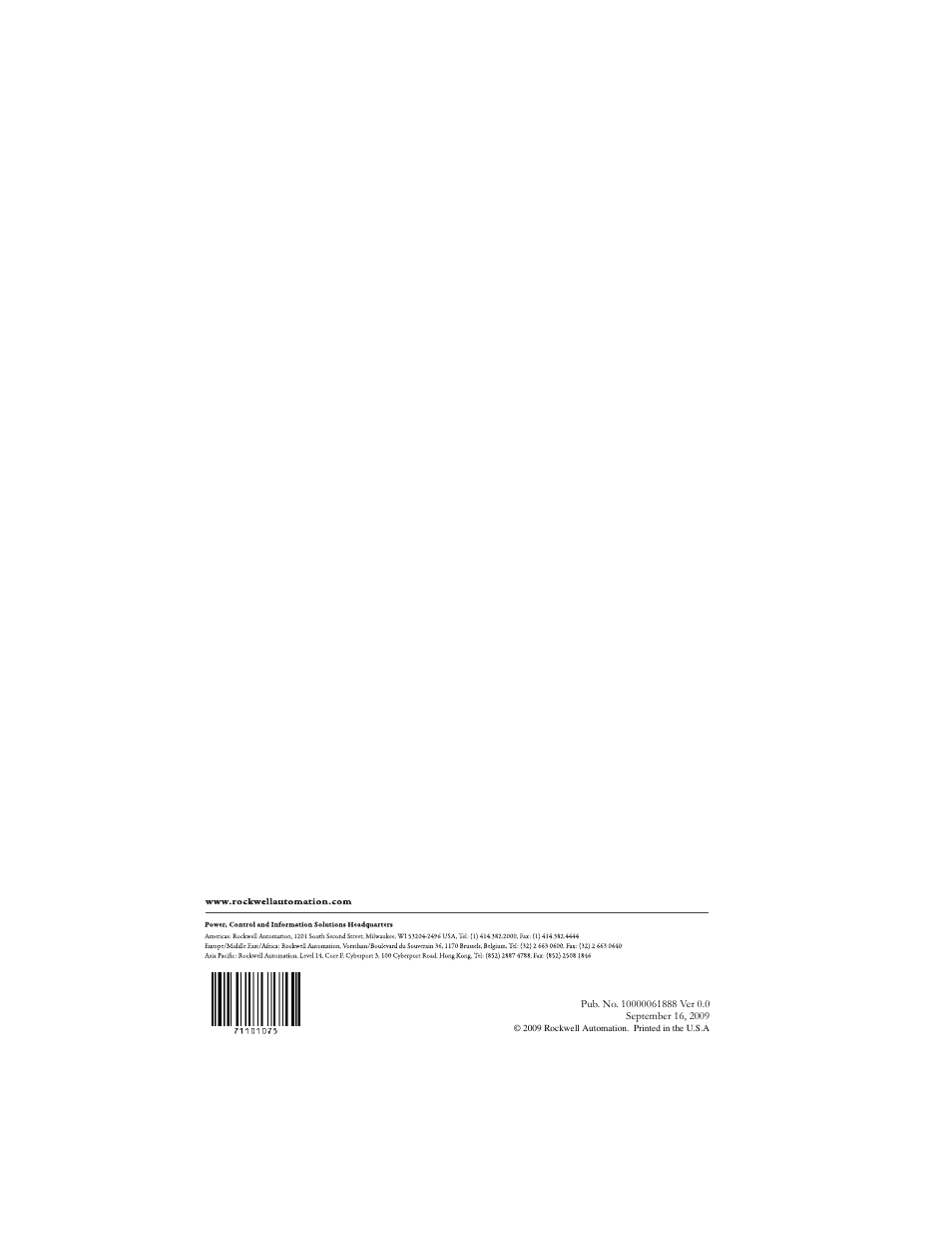 Rockwell Automation 840E Solid-State Level Sensors User Manual | Page 20 / 20