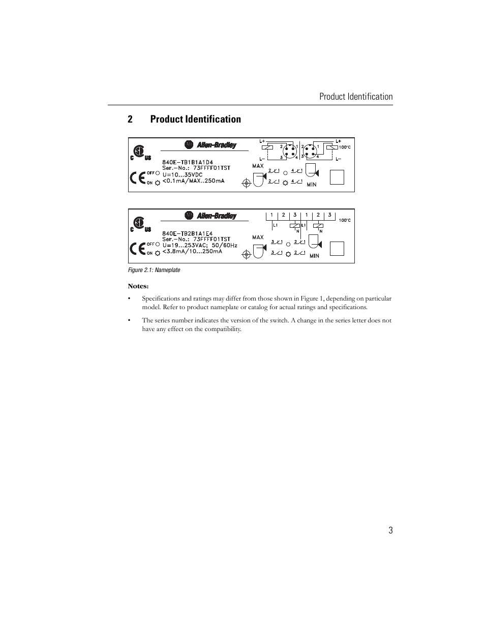 2product identification | Rockwell Automation 840E Solid-State Level Sensors User Manual | Page 5 / 20
