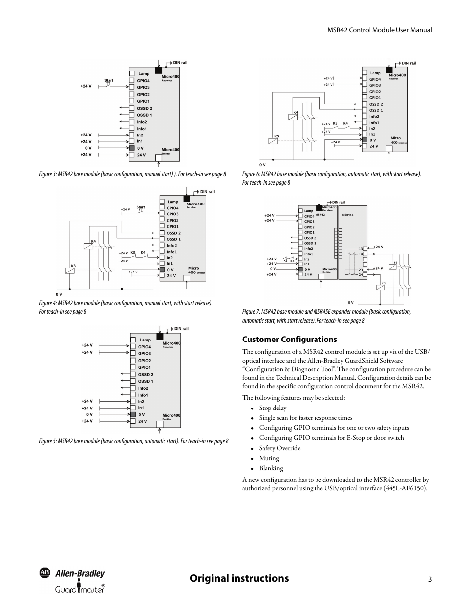 Customer configurations, Original instructions | Rockwell Automation 440R MSR42 Control Module User Manual User Manual | Page 5 / 20