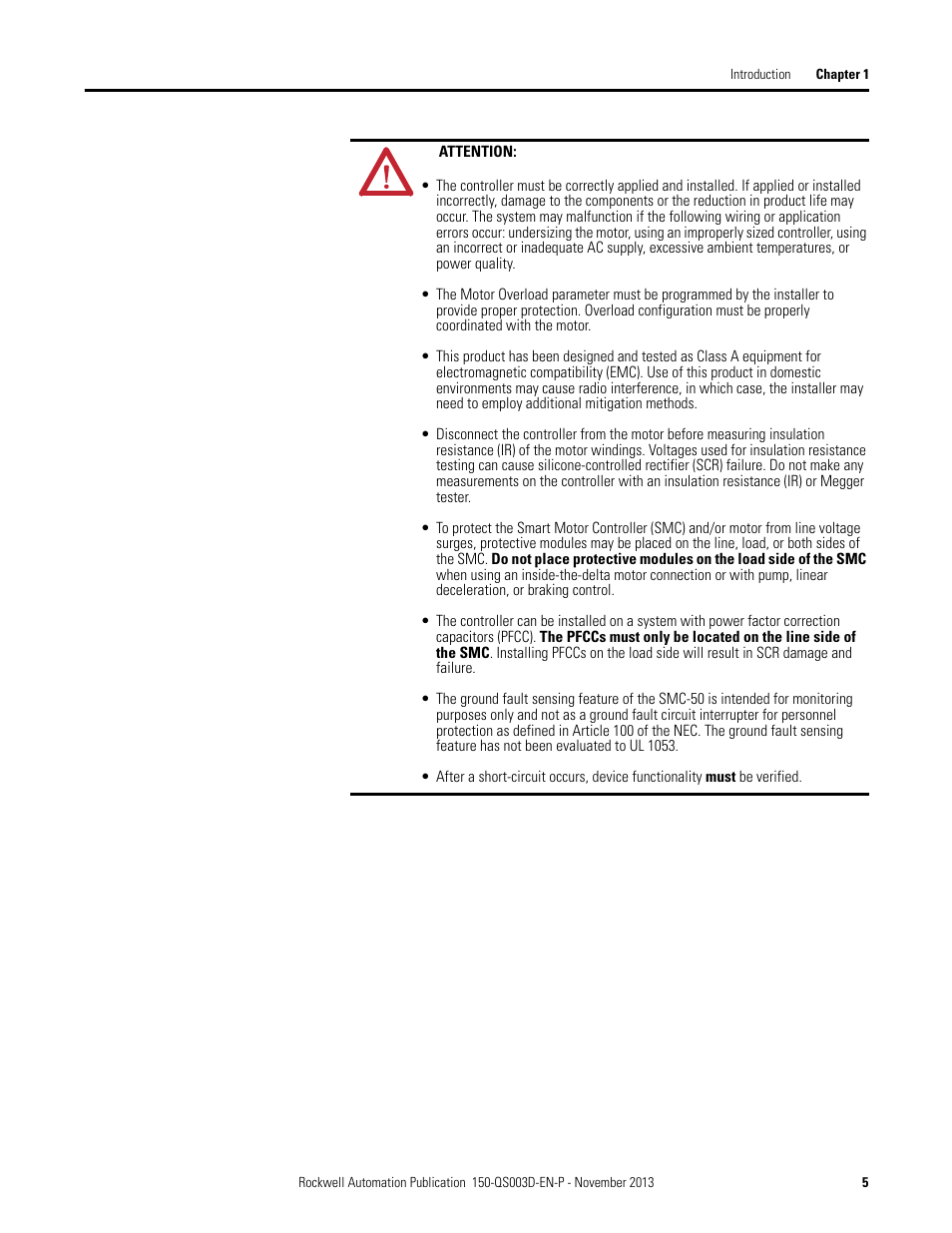 Rockwell Automation 150 SMC Quick Start Manual User Manual | Page 7 / 60