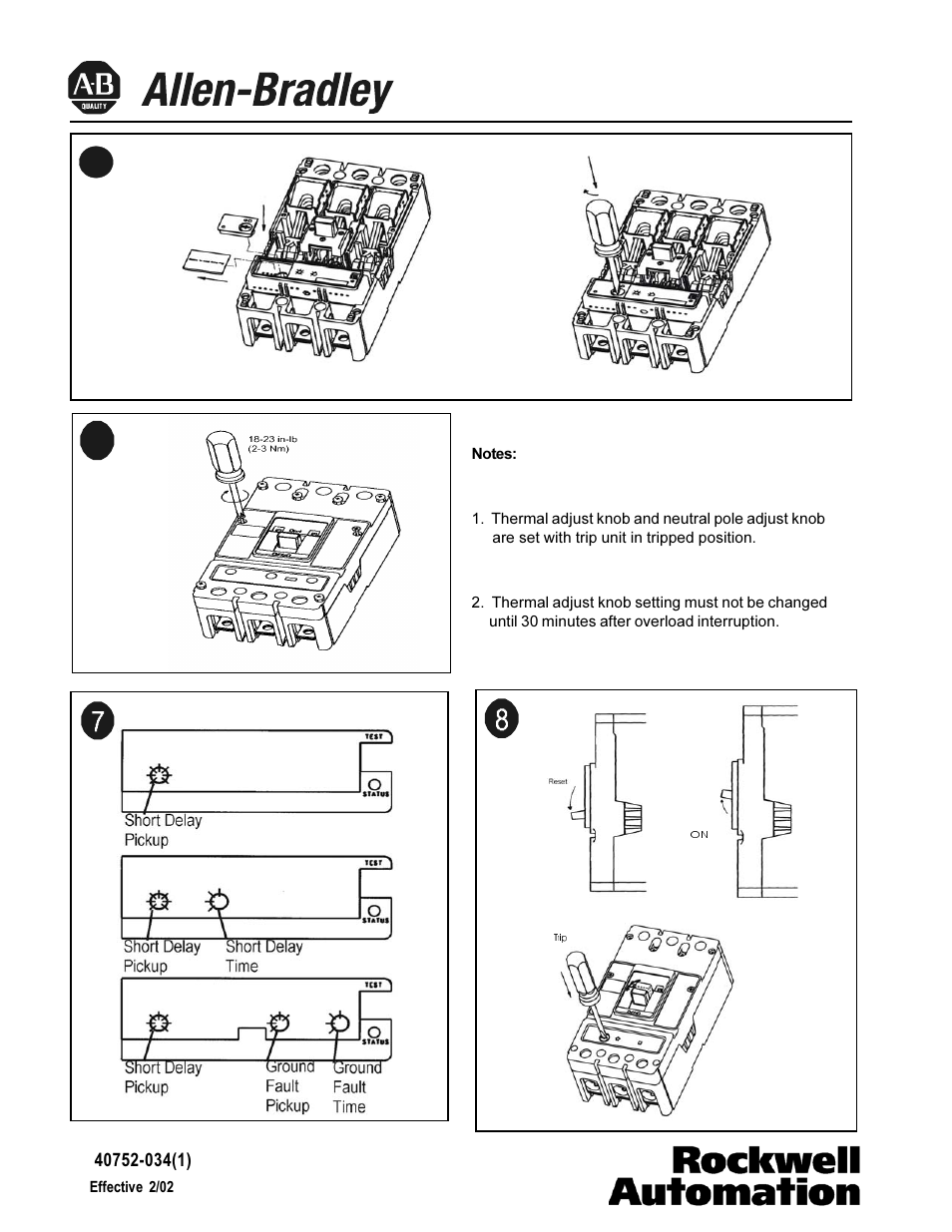 Rockwell Automation 140U K-Frame Circuit Breakers Instruction Leaflet for Electronic Trip Units User Manual | Page 2 / 2