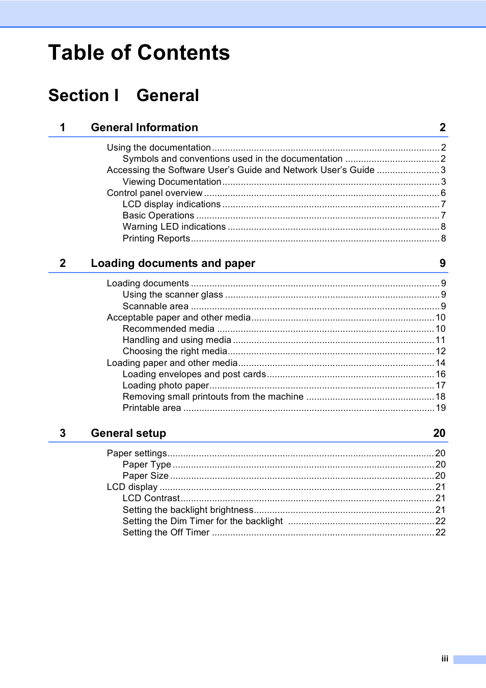 Brother DCP-770CW User Manual | Page 5 / 113