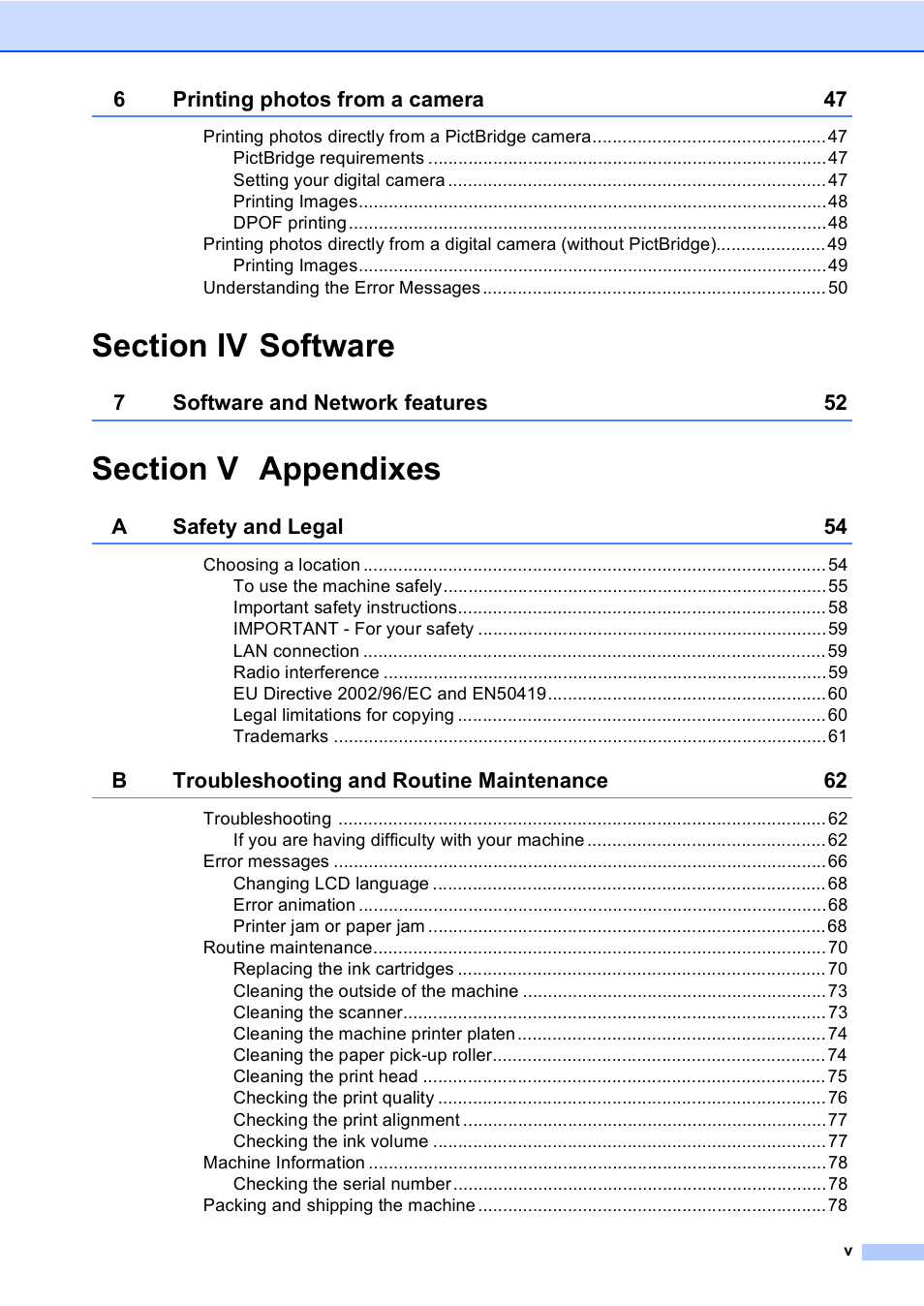 Brother DCP-770CW User Manual | Page 7 / 113