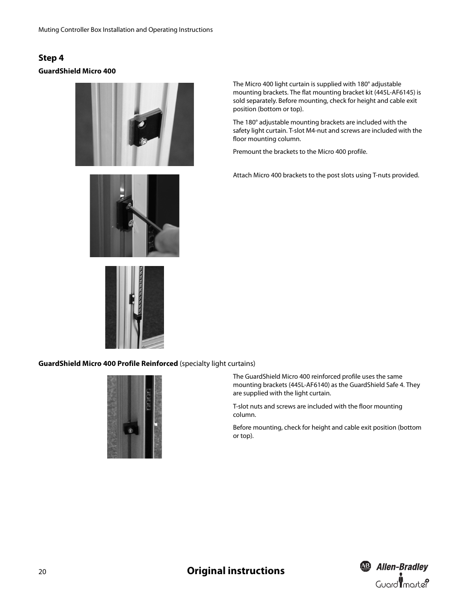 Original instructions, Step 4 | Rockwell Automation 445L Installation and Operating Instructions User Manual | Page 20 / 28