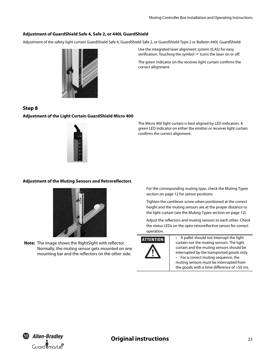 Original instructions, Step 8 | Rockwell Automation 445L Installation and Operating Instructions User Manual | Page 23 / 28