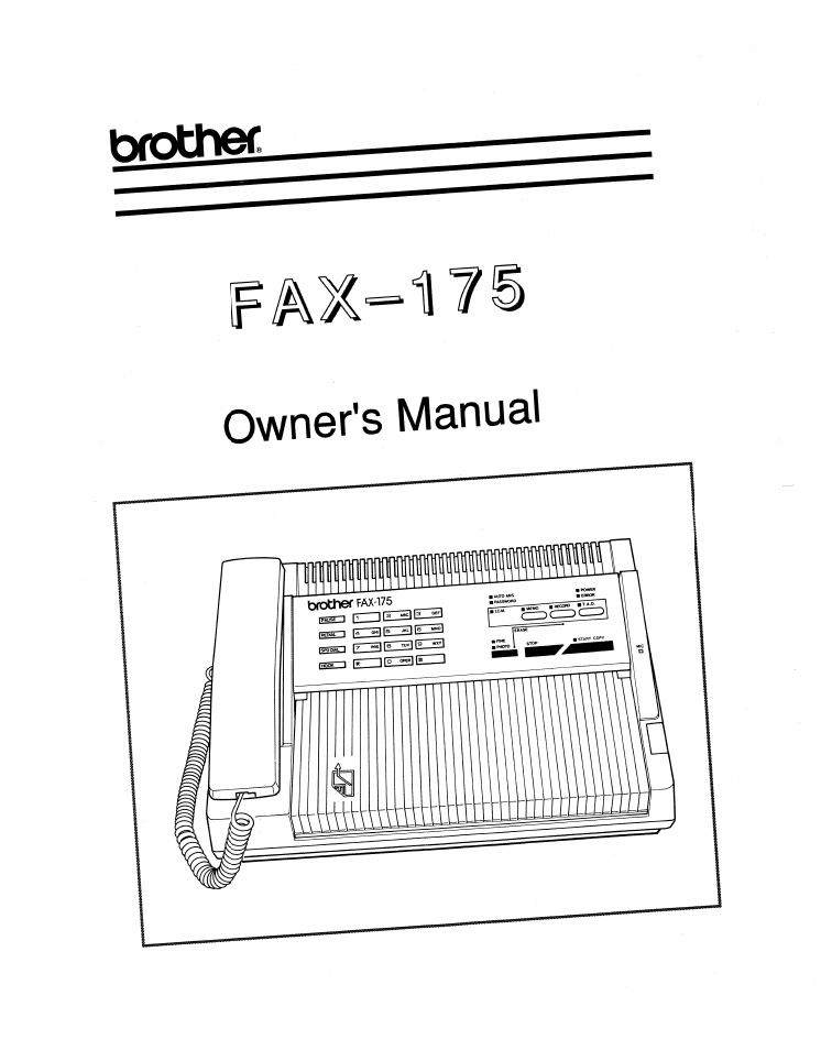 Brother FAX-175 User Manual | 42 pages