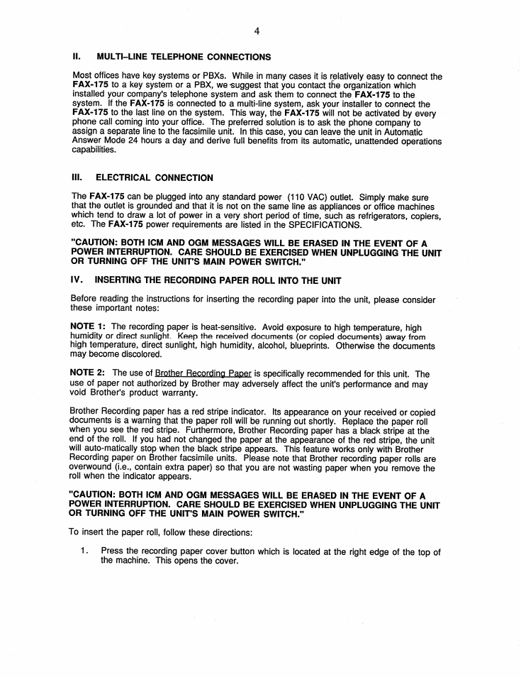 Brother FAX-175 User Manual | Page 10 / 42