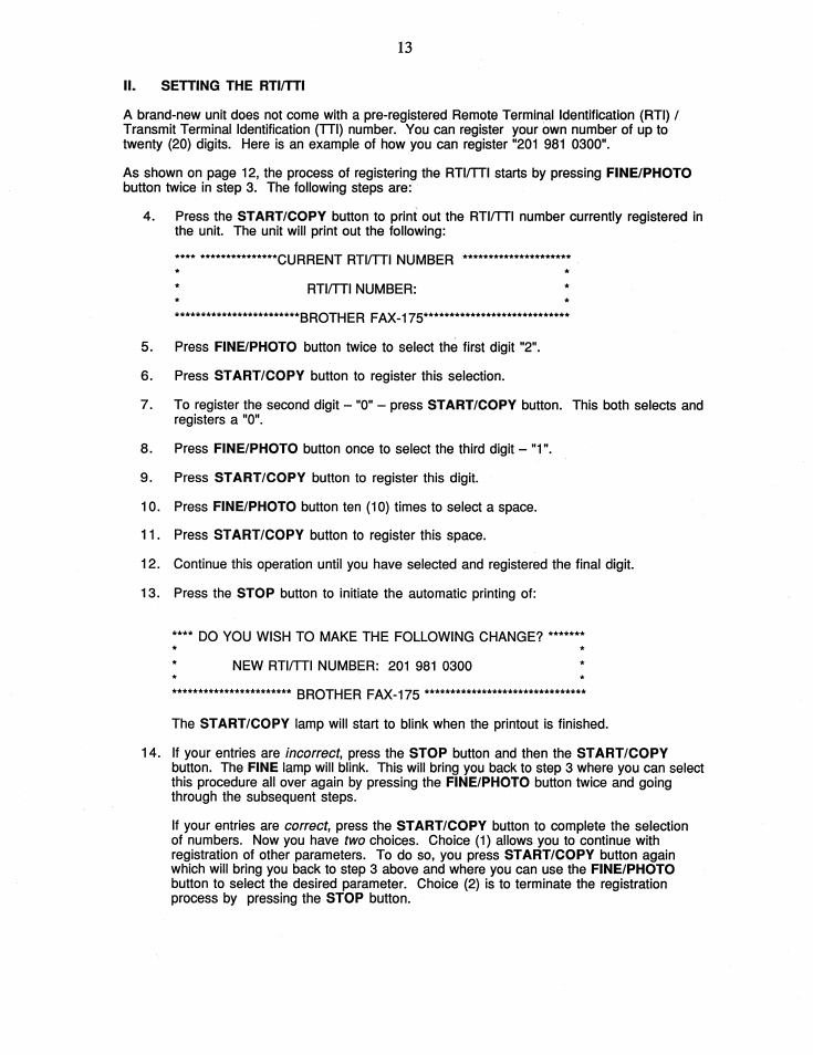 Brother FAX-175 User Manual | Page 19 / 42